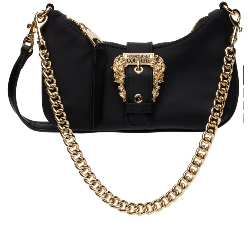 VERSACE JEANS COUTURE
Black Baroque Buckle Bag